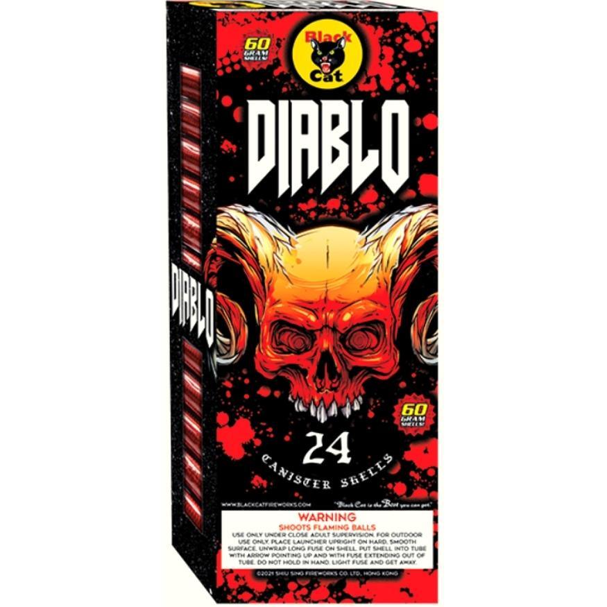 Diablo 24 | 24 Break Artillery Shell by Black Cat Fireworks -Shop Online for Large Canister Kit™ at Elite Fireworks!