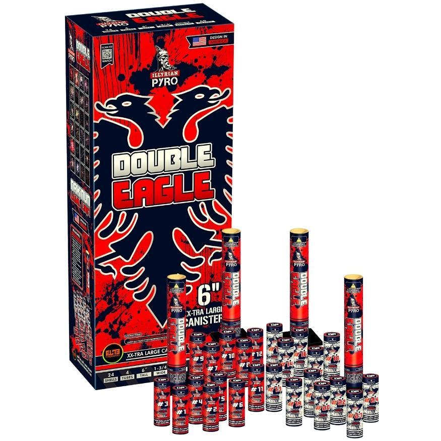 Double Eagle™ | 36 Break Artillery Shell by Illyrian Pyro™ -Shop Online for XX-tra Large Canister Kit™ at Elite Fireworks!