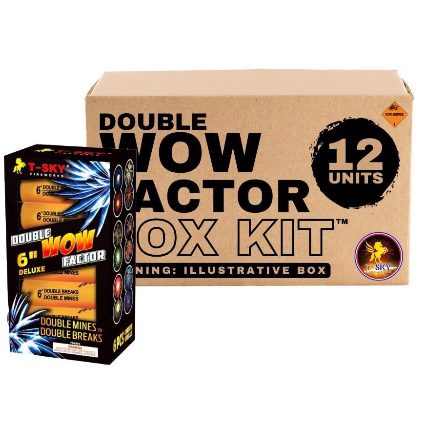 Double Wow Factor | 12 Break Artillery Shell by T-Sky Fireworks -Shop Online for XX-tra Large Canister Kit™ at Elite Fireworks!