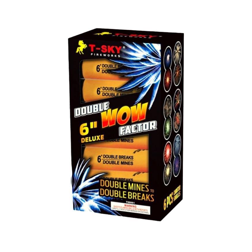 Double Wow Factor | 12 Break Artillery Shell by T-Sky Fireworks -Shop Online for XX-tra Large Canister Kit™ at Elite Fireworks!