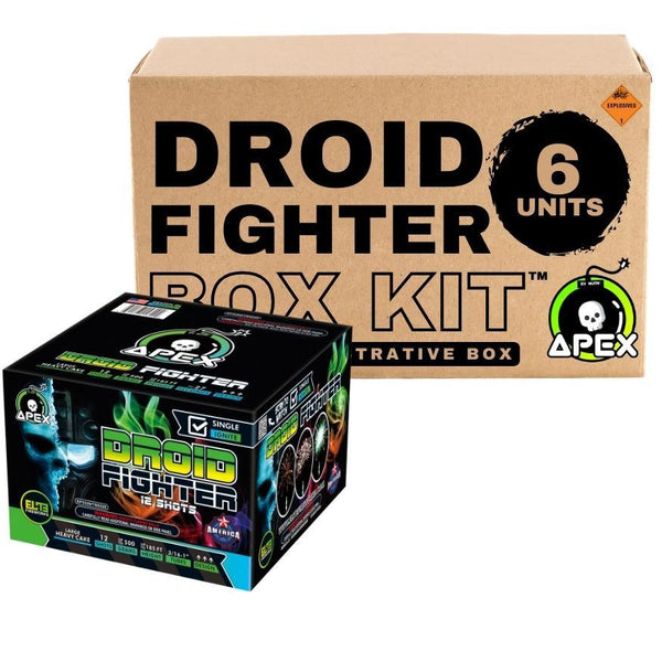 Droid Fighter™ | 12 Shot Aerial Repeater by Apex by Elite!™ -Shop Online for Large Cake at Elite Fireworks!