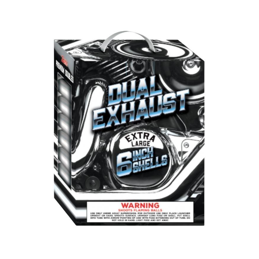 Dual Exhaust | 12 Break Artillery Shell by Zenith -Shop Online for XX-tra Large Canister Kit™ at Elite Fireworks!