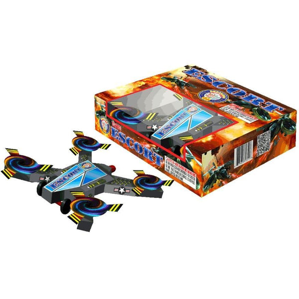 Escort | Toylike Plastic Drone Shape Ground Novelty by Brothers Pyrotechnics -Shop Online for Large Novelty at Elite Fireworks!