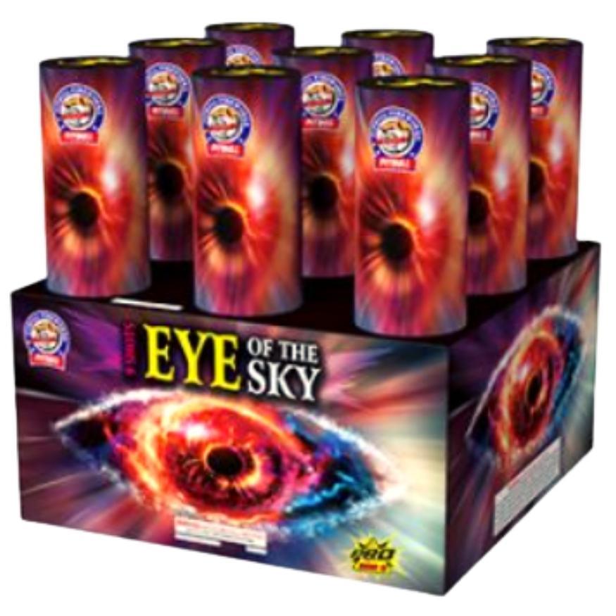 Eye of the Sky | 9 Shot Aerial Repeater by Pitbull Fireworks -Shop Online for NOAB Cake at Elite Fireworks!