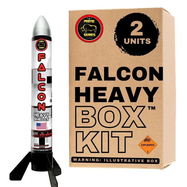 Falcon Heavy™ | 24 Break Artillery Shell by Prime Series® -Shop Online for X-tra Large Canister Kit™ at Elite Fireworks!