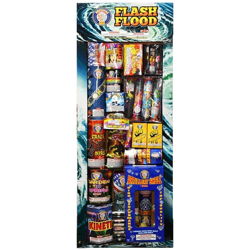 Flash Flood | Aerial & Ground Mix Variety Assortment by Brothers Pyrotechnics -Shop Online for Large Select Kit™ at Elite Fireworks!