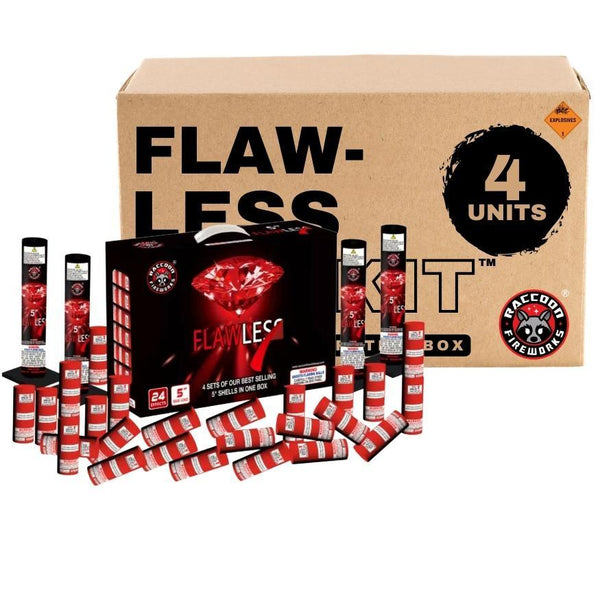 Flawless | 24 Break Artillery Shell by Raccoon Fireworks -Shop Online for X-tra Large Canister Kit™ at Elite Fireworks!