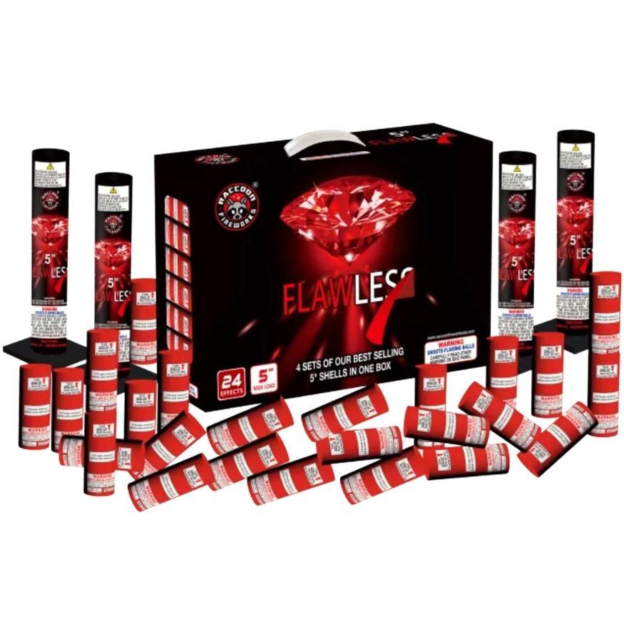 Flawless | 24 Break Artillery Shell by Raccoon Fireworks -Shop Online for X-tra Large Canister Kit™ at Elite Fireworks!
