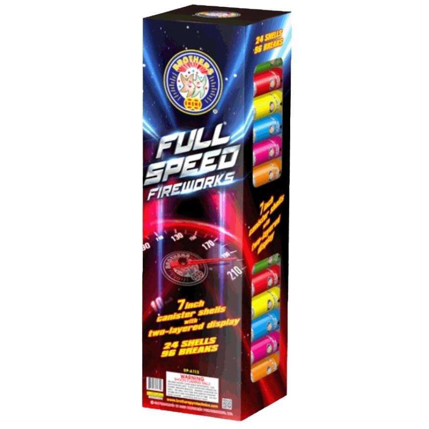 Full Speed | 60 Break Artillery Shell by Brothers Pyrotechnics -Shop Online for XX-tra Large Canister Kit™ at Elite Fireworks!