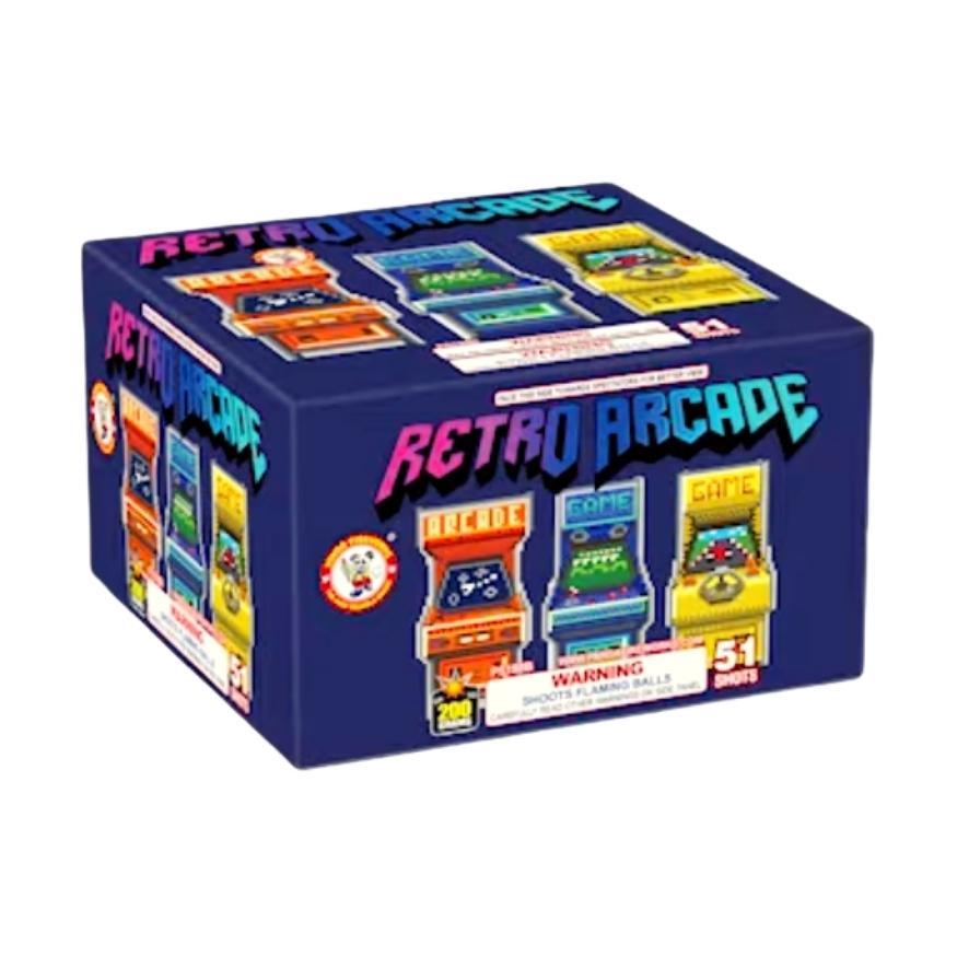 Game Night | 612 Shot Box Kit™ - Retro Arcade - Air Hockey Hero - Pinball Wizard by Winda Fireworks -Shop Online for Standard Cake at Elite Fireworks!