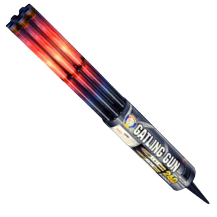 Gatling Gun | 240 Shot Barrage Candle by Brothers Pyrotechnics -Shop Online for X-tra Large Candle™ at Elite Fireworks!