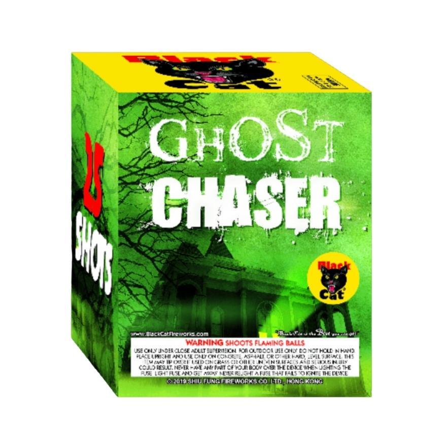 Ghost Chaser | 25 Shot Aerial Repeater by Black Cat Fireworks -Shop Online for Standard Cake at Elite Fireworks!