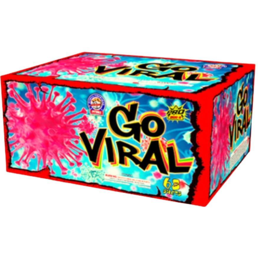 Go Viral | 68 Shot Aerial Repeater by Pitbull Fireworks -Shop Online for X-tra Large Cake™ at Elite Fireworks!