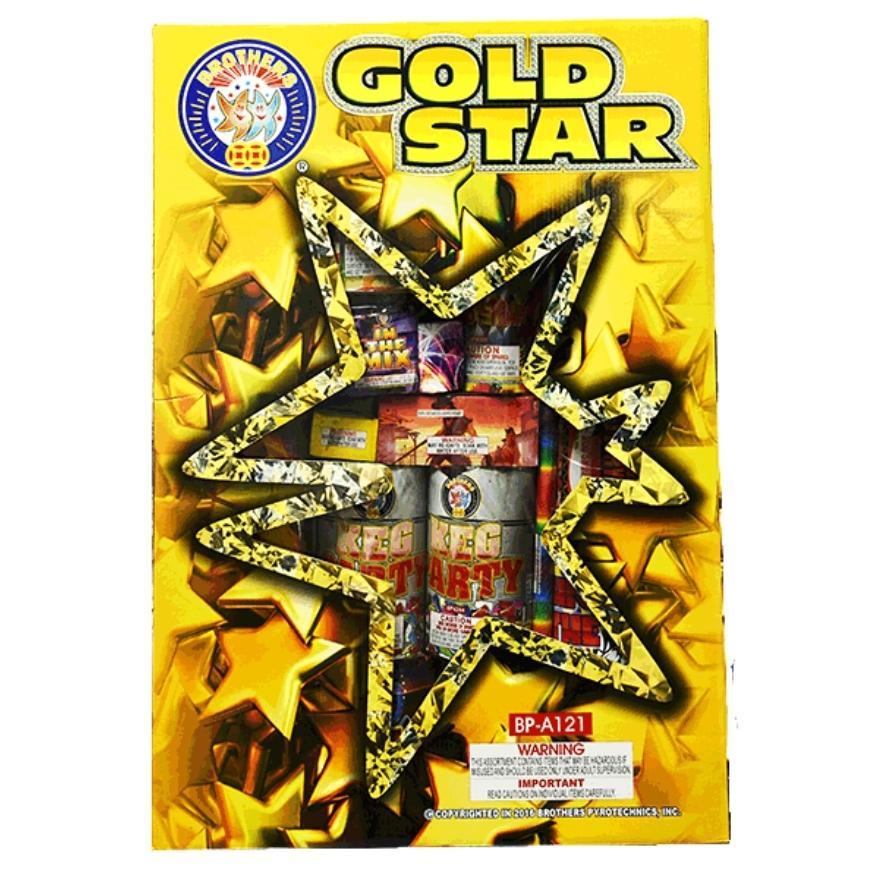 Gold Star | Aerial & Ground Mix Variety Assortment by Brothers Pyrotechnics -Shop Online for Large Select Kit™ at Elite Fireworks!
