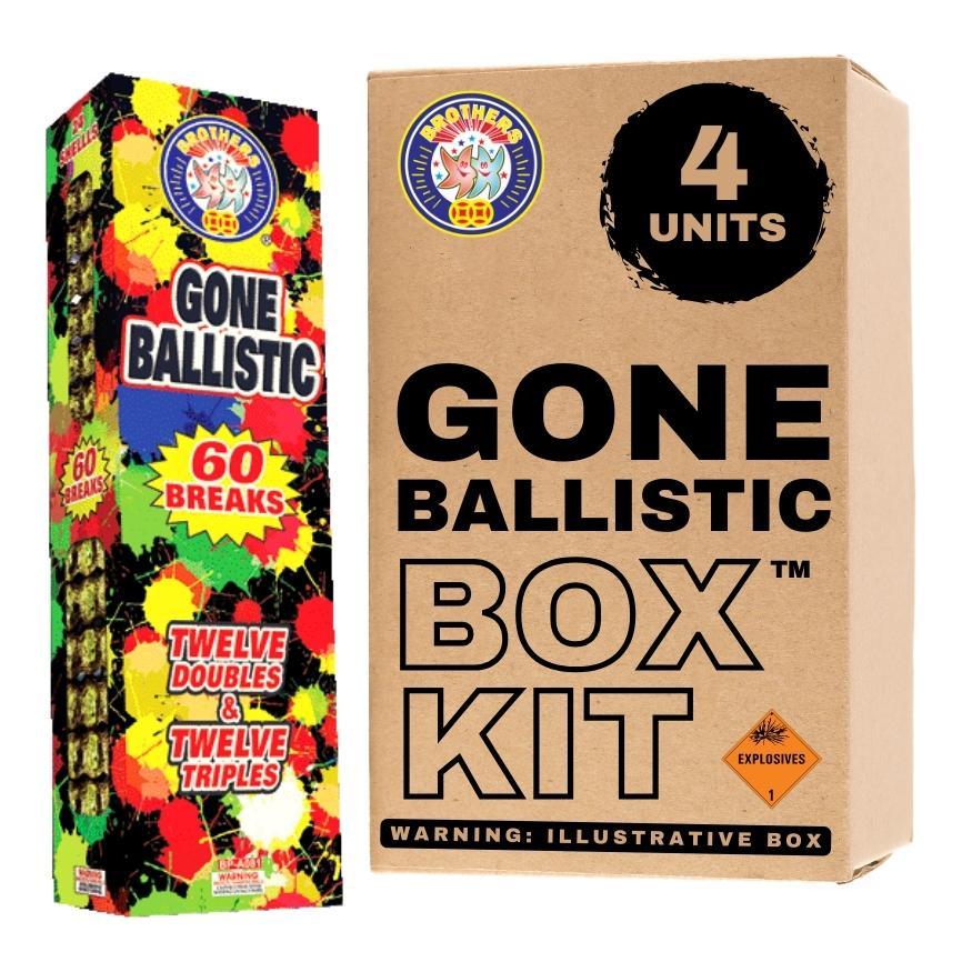 Gone Ballistic | 60 Break Artillery Shell by Brothers Pyrotechnics -Shop Online for Multi-Ball Kit™ at Elite Fireworks!
