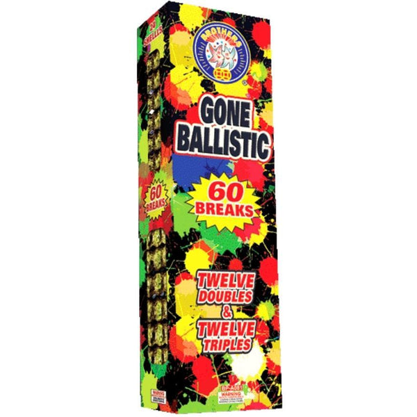 Gone Ballistic | 60 Break Artillery Shell by Brothers Pyrotechnics -Shop Online for Multi-Ball Kit™ at Elite Fireworks!