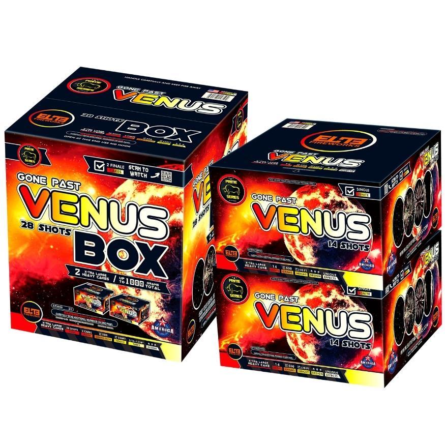 Gone Past Venus™ | 14 Shot Aerial Repeater by Prime Series® -Shop Online for Alloy Cake™ at Elite Fireworks!