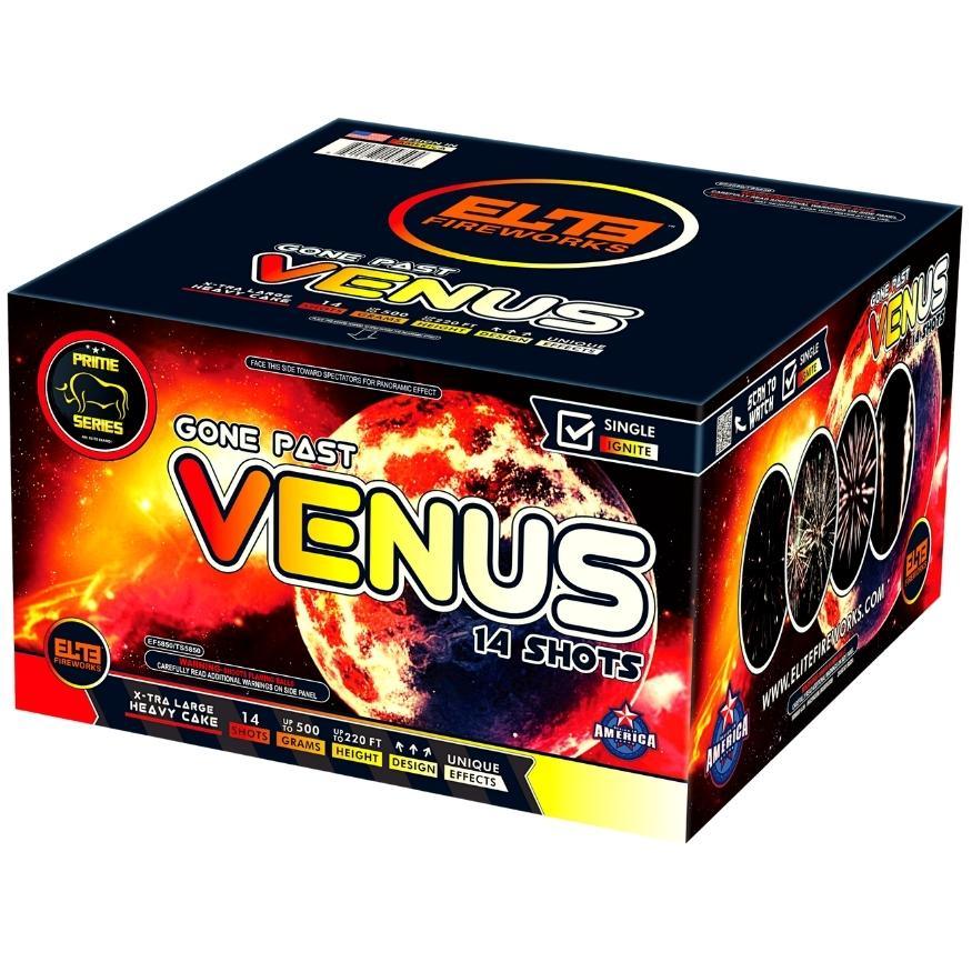 Gone Past Venus™ | 14 Shot Aerial Repeater by Prime Series® -Shop Online for Alloy Cake™ at Elite Fireworks!