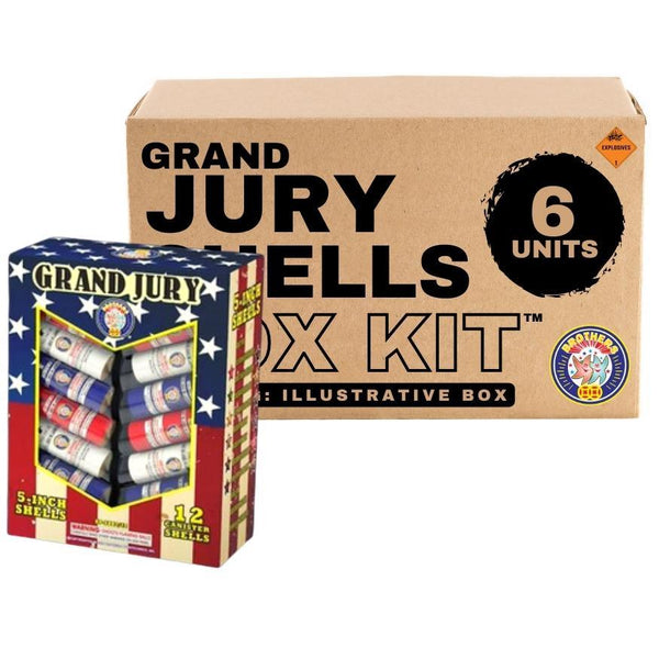 Grand Jury 12 | 12 Break Artillery Shell by Brothers Pyrotechnics -Shop Online for X-tra Large Canister Kit™ at Elite Fireworks!