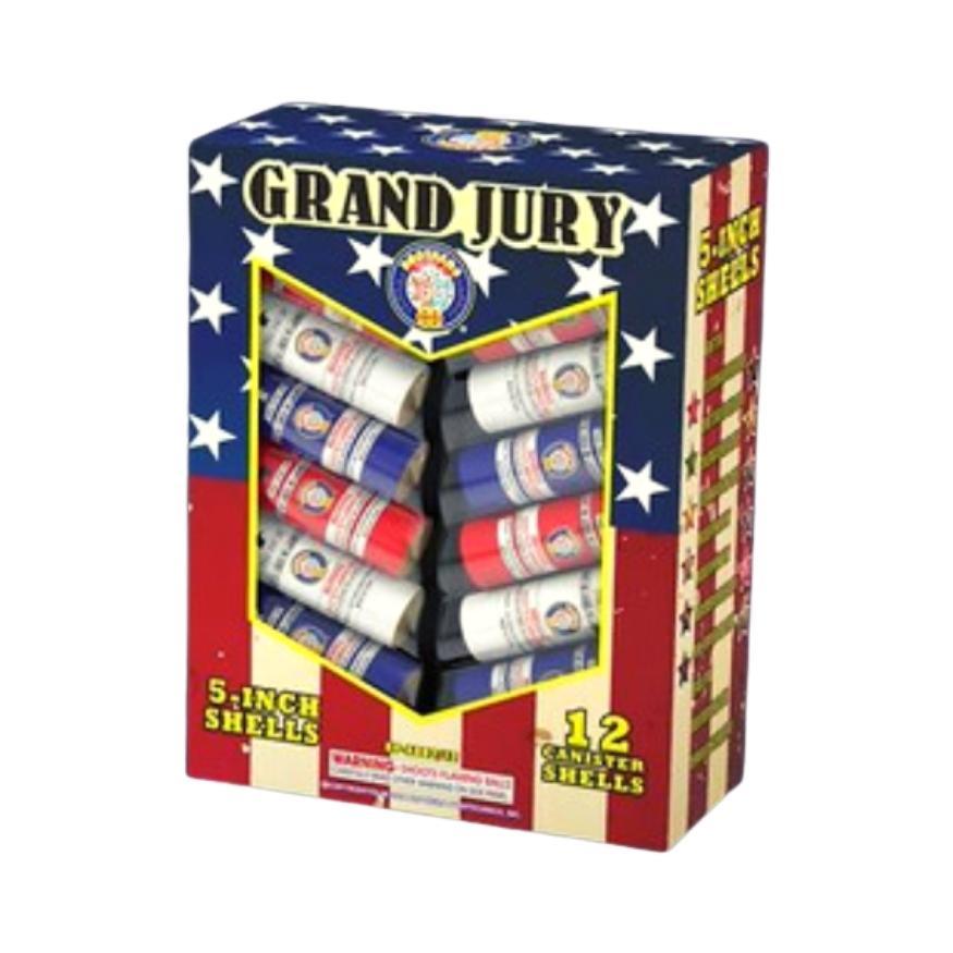 Grand Jury 12 | 12 Break Artillery Shell by Brothers Pyrotechnics -Shop Online for X-tra Large Canister Kit™ at Elite Fireworks!