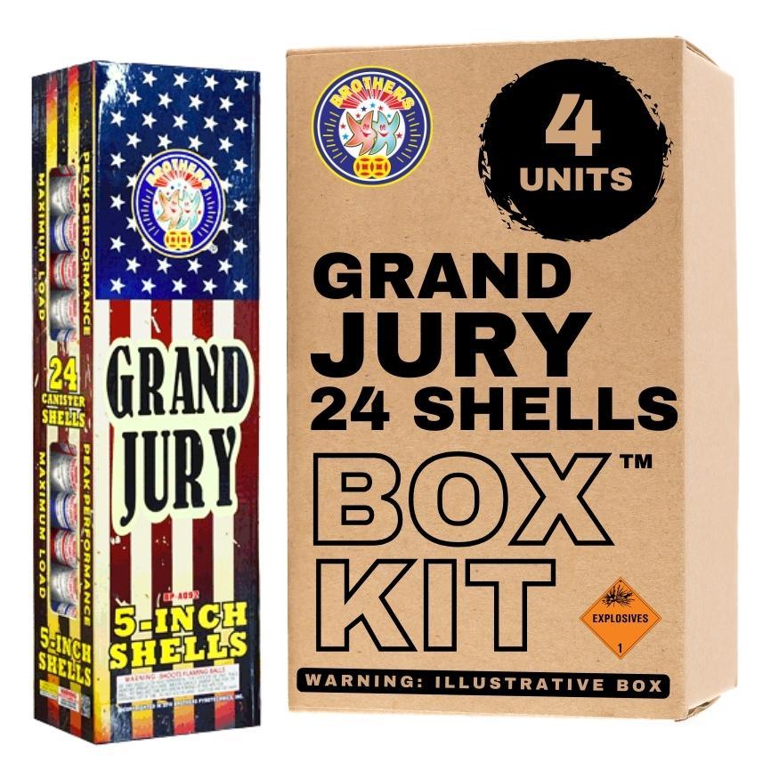 Grand Jury 24 | 24 Break Artillery Shell by Brothers Pyrotechnics -Shop Online for X-tra Large Canister Kit™ at Elite Fireworks!