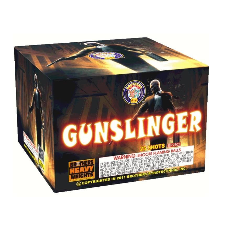 Gunslinger | 25 Shot Aerial Repeater by Brothers Pyrotechnics -Shop Online for Large Cake at Elite Fireworks!