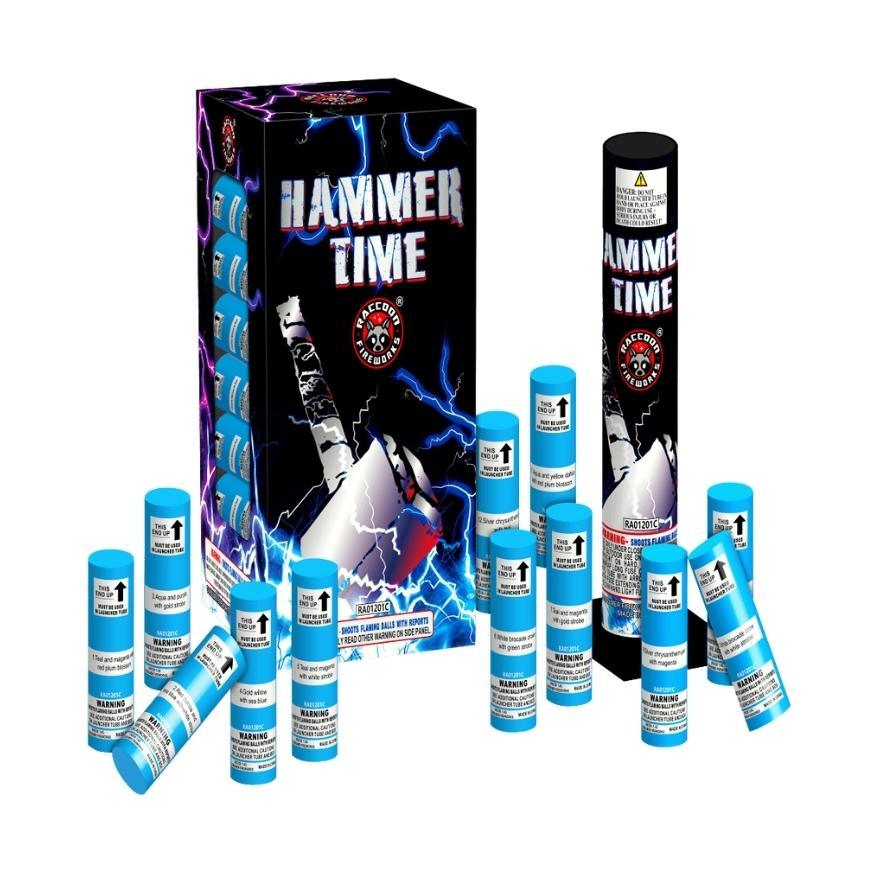 Hammer Time | 12 Break Artillery Shell by Raccoon Fireworks -Shop Online for Large Canister Kit™ at Elite Fireworks!