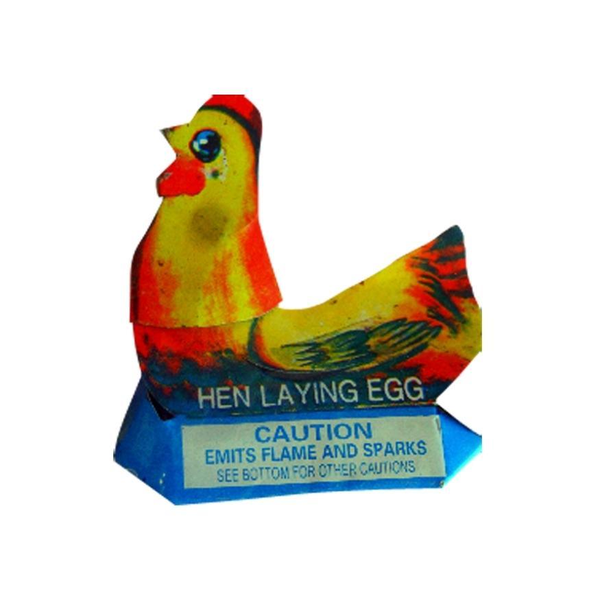 Hen Laying Egg | Paper-craft Chicken Shape Fountain Ground Novelty by Asia Pyro -Shop Online for Standard Novelty at Elite Fireworks!