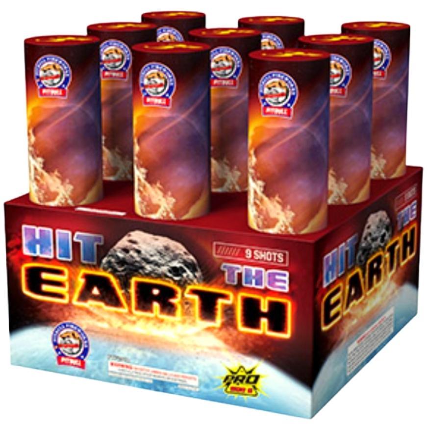 Hit The Earth | 9 Shot Aerial Repeater by Pitbull Fireworks -Shop Online for NOAB Cake at Elite Fireworks!