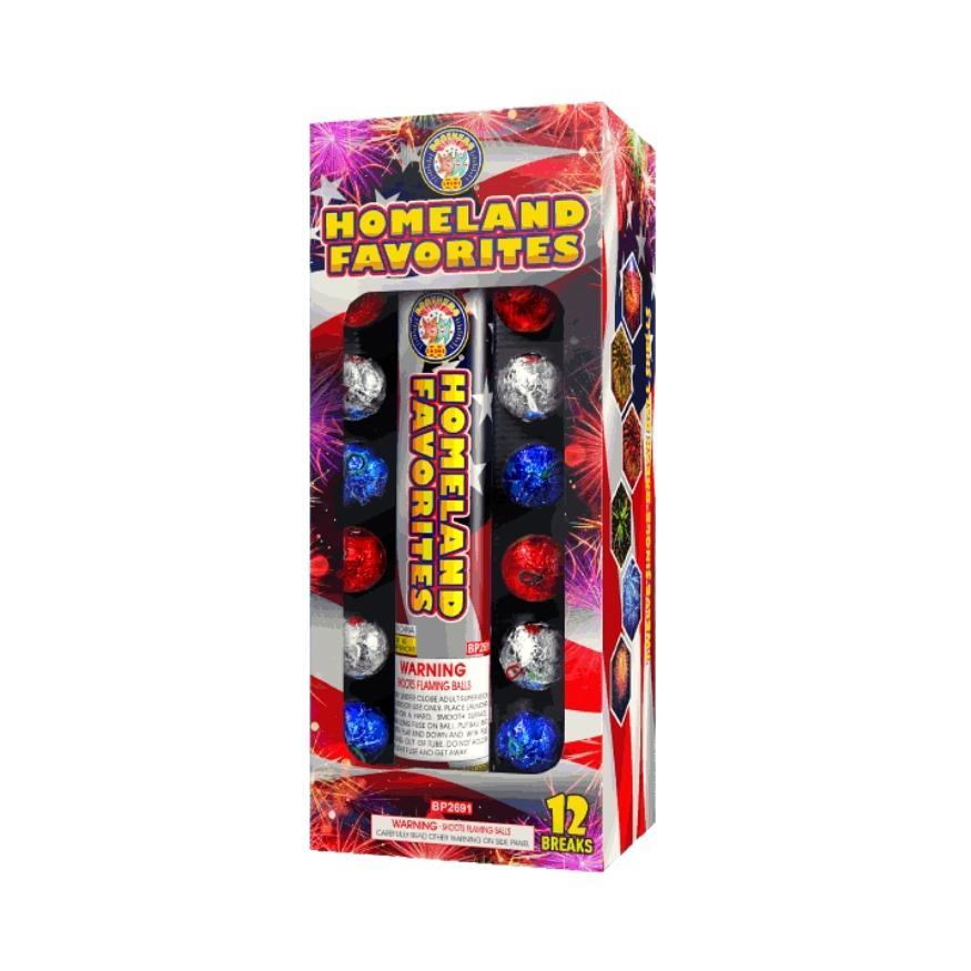 Homeland Favorites | 12 Break Artillery Shell by Brothers Pyrotechnics -Shop Online for Large Ball Kit™ at Elite Fireworks!