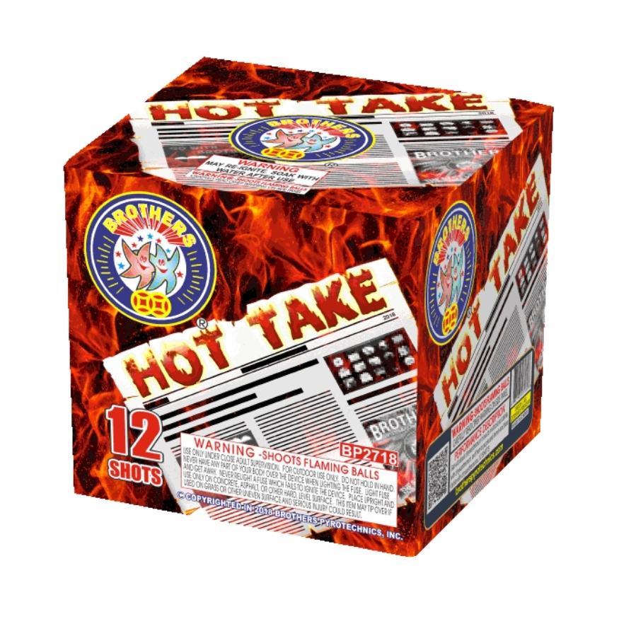Hot Take | 12 Shot Aerial Repeater by Brothers Pyrotechnics -Shop Online for Standard Cake at Elite Fireworks!