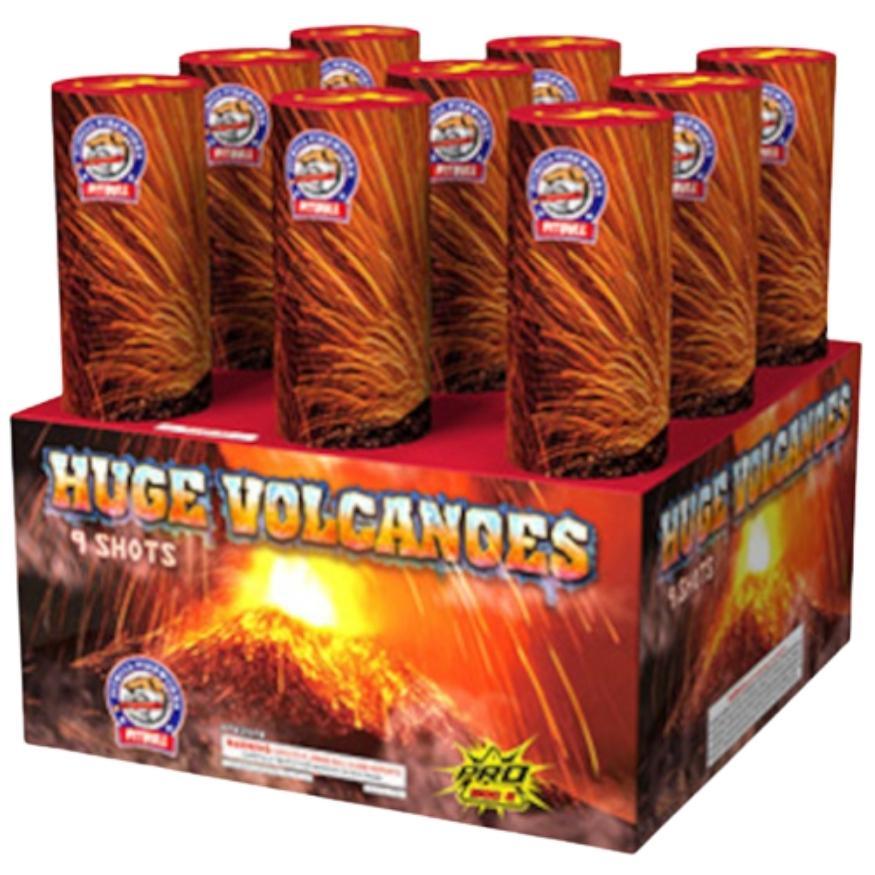 Huge Volcanoes | 9 Shot Aerial Repeater by Pitbull Fireworks -Shop Online for NOAB Cake at Elite Fireworks!