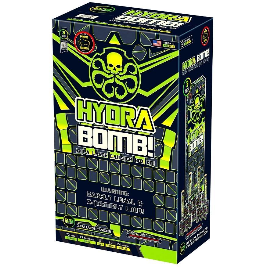 Hydra Bomb™ | 24 Break Artillery Shell by Prime Series® -Shop Online for X-tra Large Canister Kit™ at Elite Fireworks!
