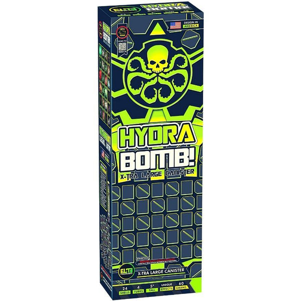 Hydra Bomb™ | 24 Break Artillery Shell by Prime Series® -Shop Online for X-tra Large Canister Kit™ at Elite Fireworks!