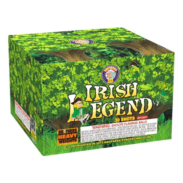 Irish Legend | 30 Shot Aerial Repeater by Brothers Pyrotechnics -Shop Online for Large Cake at Elite Fireworks!