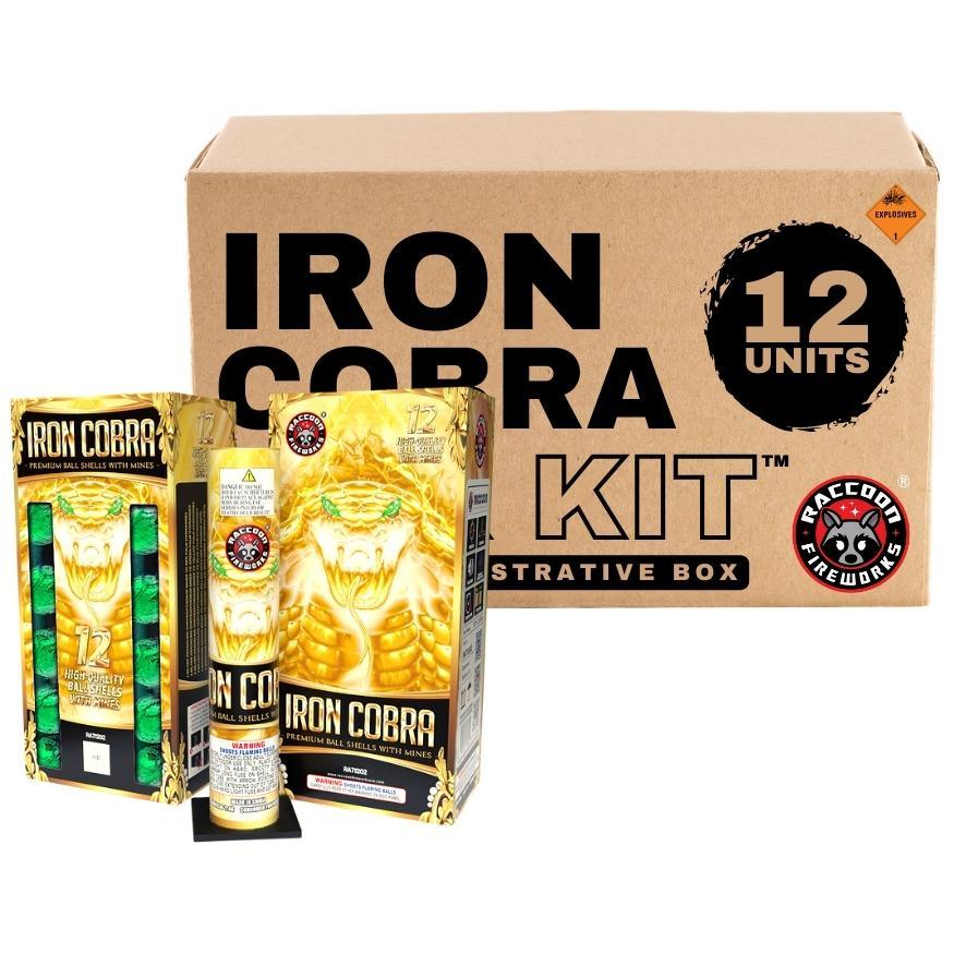 Iron Cobra | 12 Break Artillery Shell by Raccoon Fireworks -Shop Online for Large Ball Kit™ at Elite Fireworks!