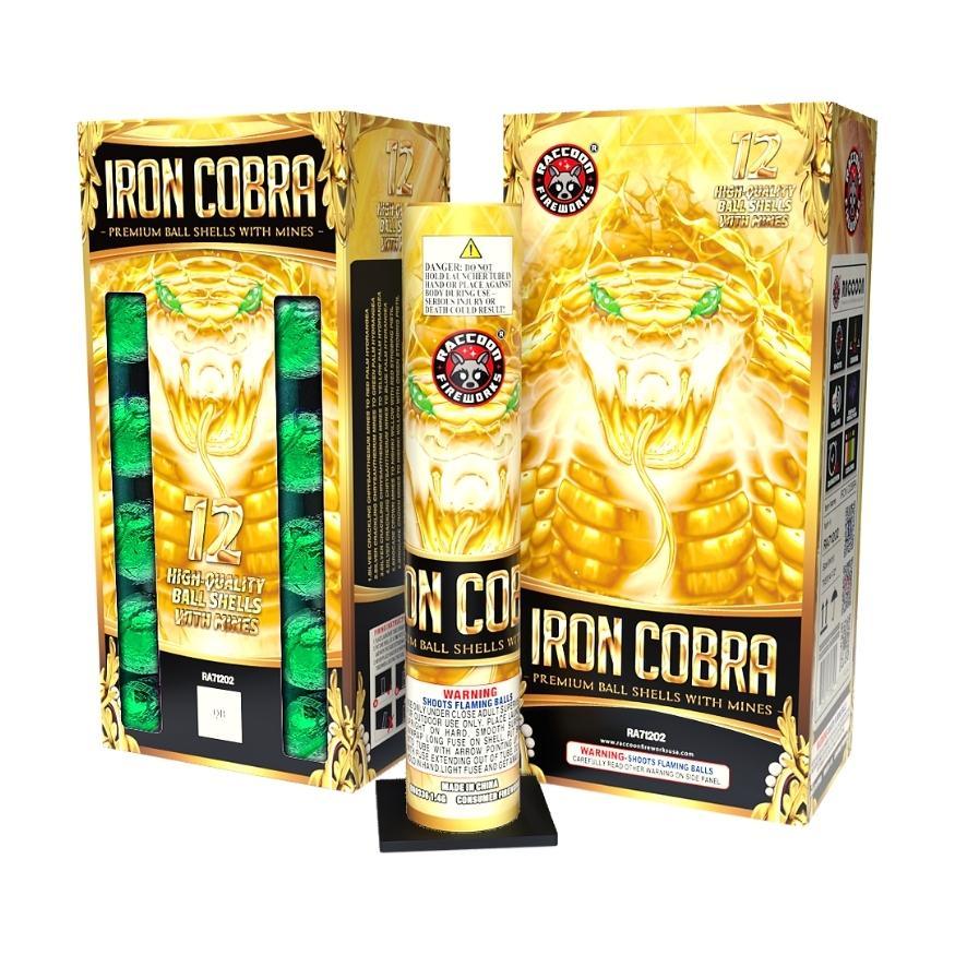 Iron Cobra | 12 Break Artillery Shell by Raccoon Fireworks -Shop Online for Large Ball Kit™ at Elite Fireworks!