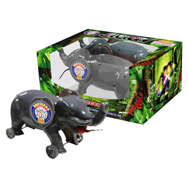 Jiggy | Toylike Plastic Elephant Shape Ground Novelty by Brothers Pyrotechnics -Shop Online for Large Novelty at Elite Fireworks!