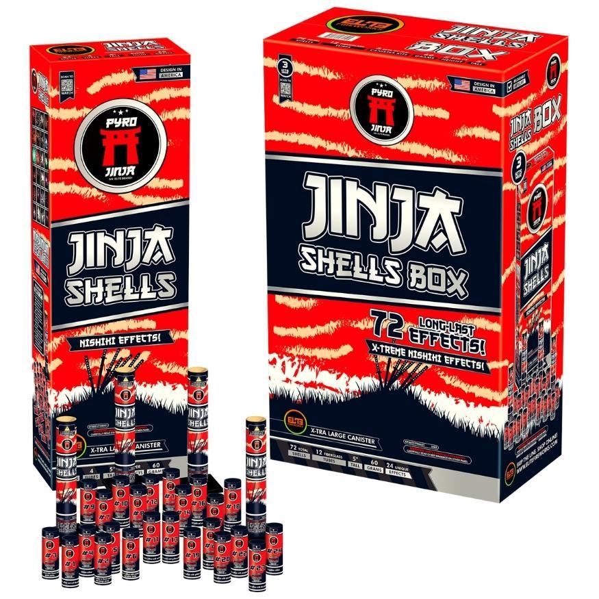 Jinja Shells™ | 24 Break Artillery Shell by Pyro Jinja® -Shop Online for X-tra Large Canister Kit™ at Elite Fireworks!