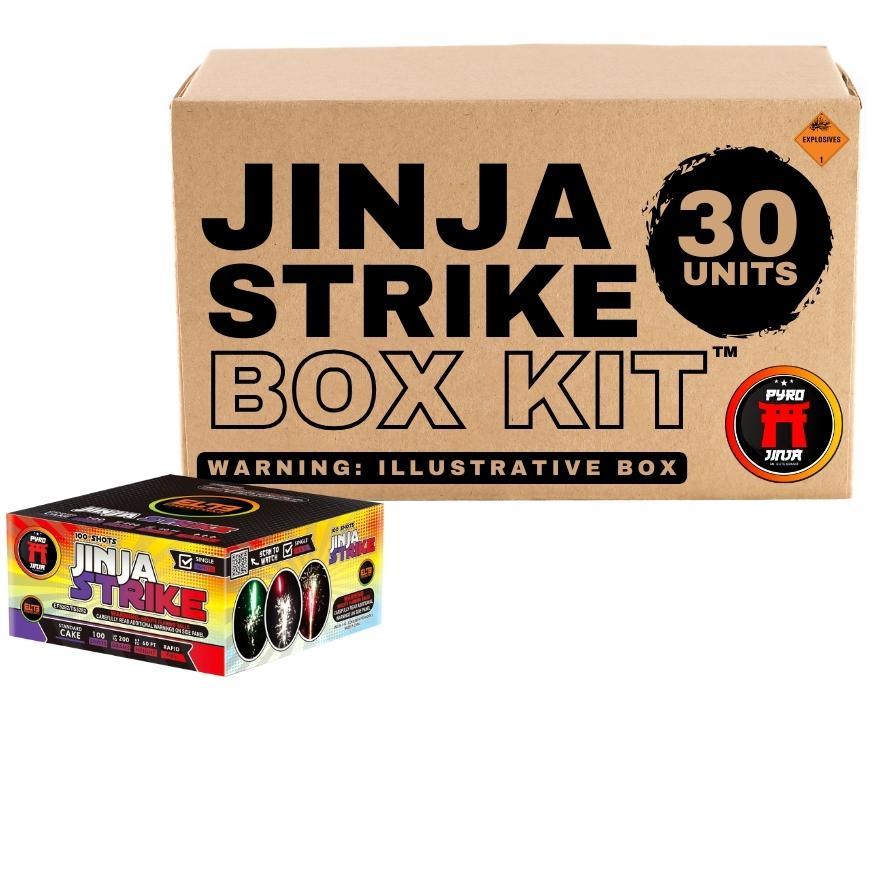 Jinja Strike™ | 100 Shot Aerial Repeater by Pyro Jinja® -Shop Online for Standard Cake at Elite Fireworks!