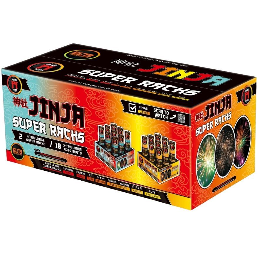 Jinja Super Racks™ | 18 Shot Box Kit™ - Nishiki Super Rack™ - Yanagi Super Rack™ by Pyro Jinja® -Shop Online for NOAB Cake at Elite Fireworks!
