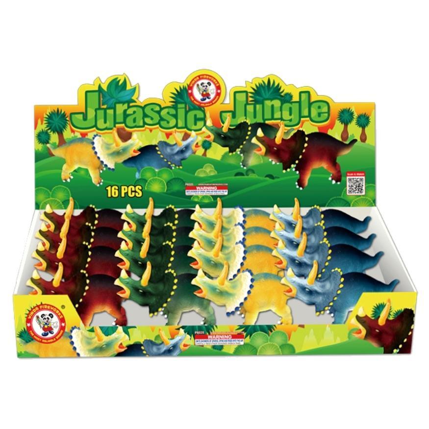 Jurassic Jungle | Toylike Plastic Dinosaur Shape Ground Novelty by Winda Fireworks -Shop Online for Large Novelty at Elite Fireworks!