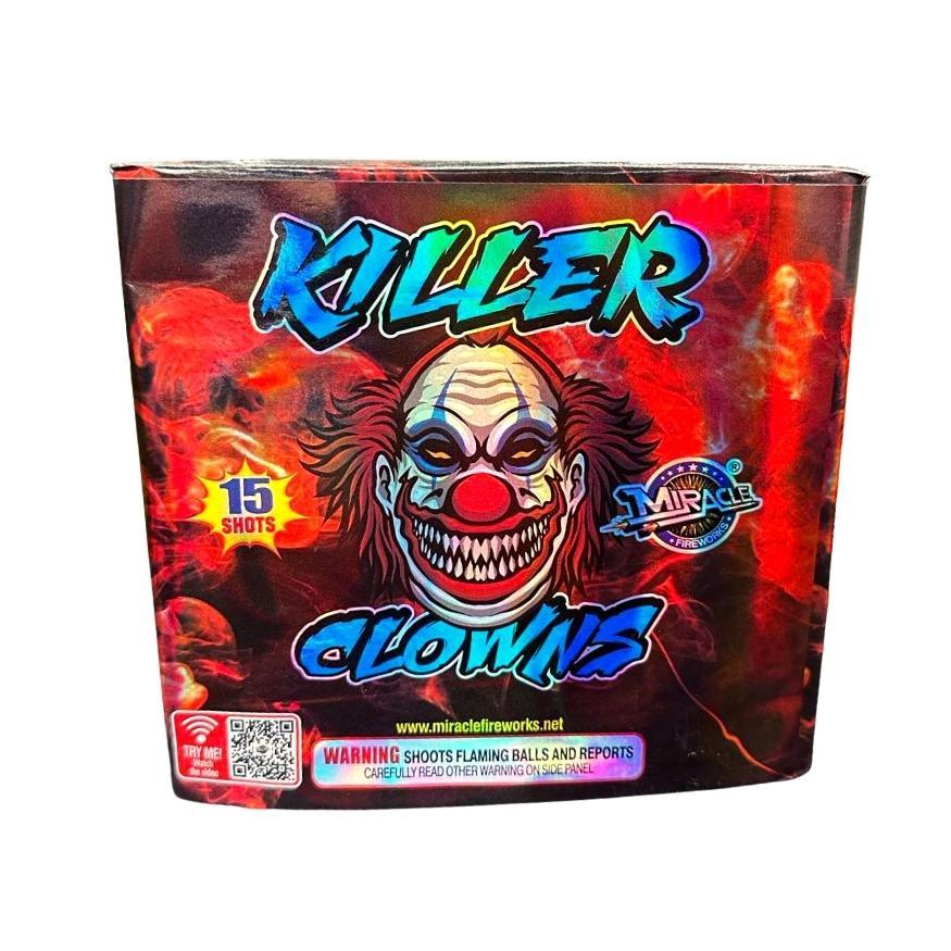 Killer Clown | 180 Shot Box Kit™ - Red Clown - Green Clown - Purple Clown by Pyro Diablo -Shop Online for Standard Cake at Elite Fireworks!