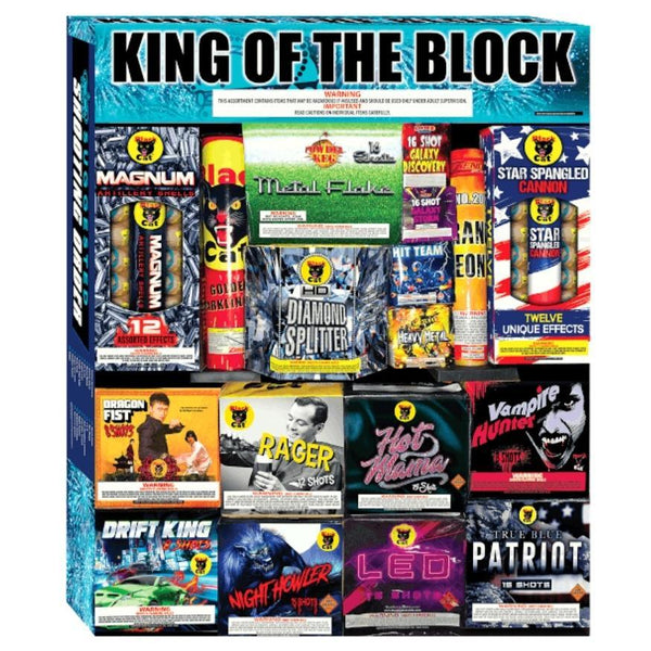 King of the Block | All Aerial Repeater and Shell Variety Assortment by Winco Fireworks -Shop Online for XX-tra Large Select Kit™ at Elite Fireworks!