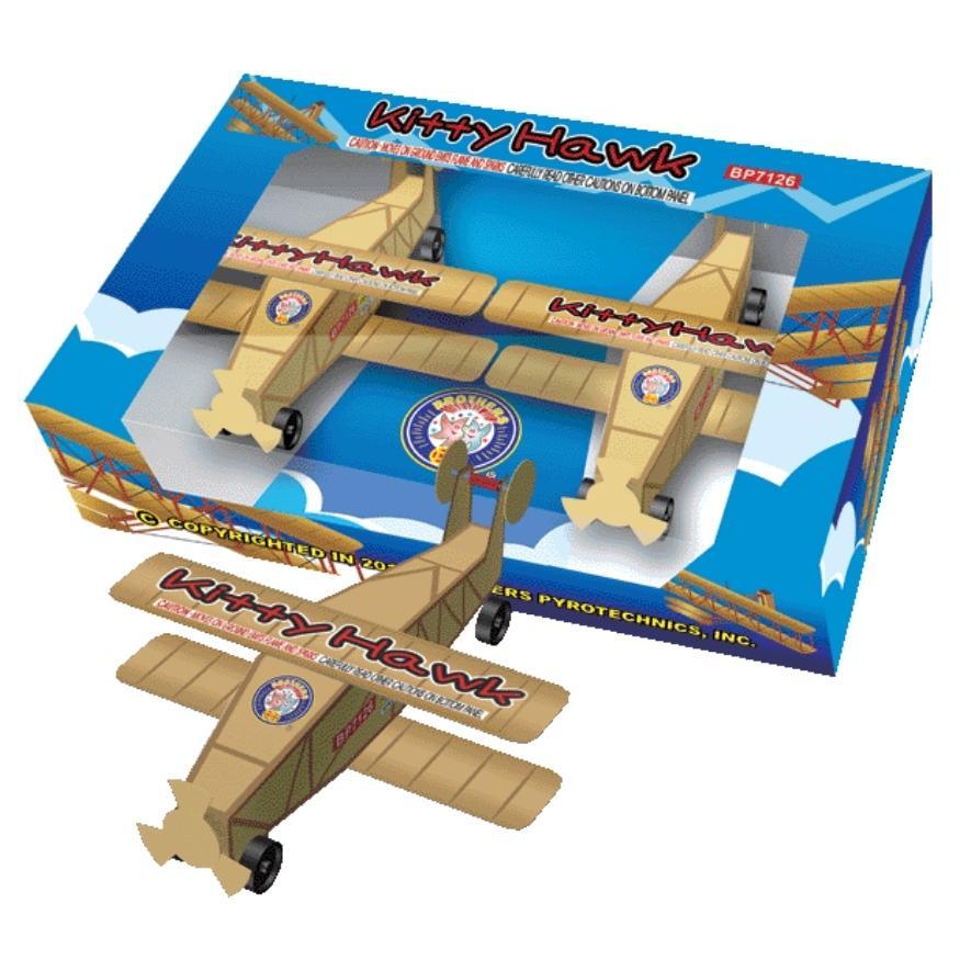 Kitty Hawk | Toylike Paper-craft Plane Shape Ground Novelty by Brothers Pyrotechnics -Shop Online for Large Novelty at Elite Fireworks!