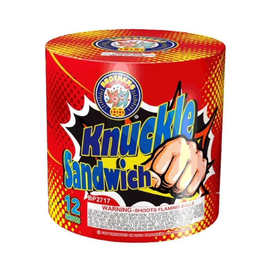 Knuckle Sandwich | 12 Shot Aerial Repeater by Brothers Pyrotechnics -Shop Online for Standard Cake at Elite Fireworks!
