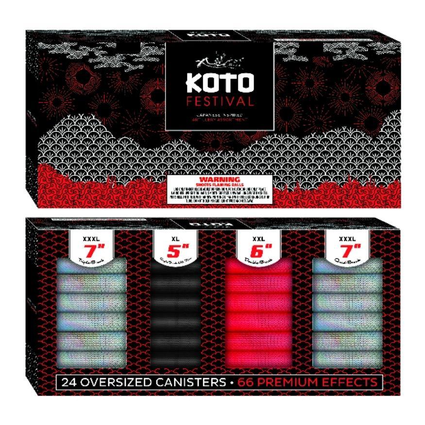Koto Festival | 60 Break Artillery Shell by Fox Fireworks -Shop Online for XX-tra Large Canister Kit™ at Elite Fireworks!