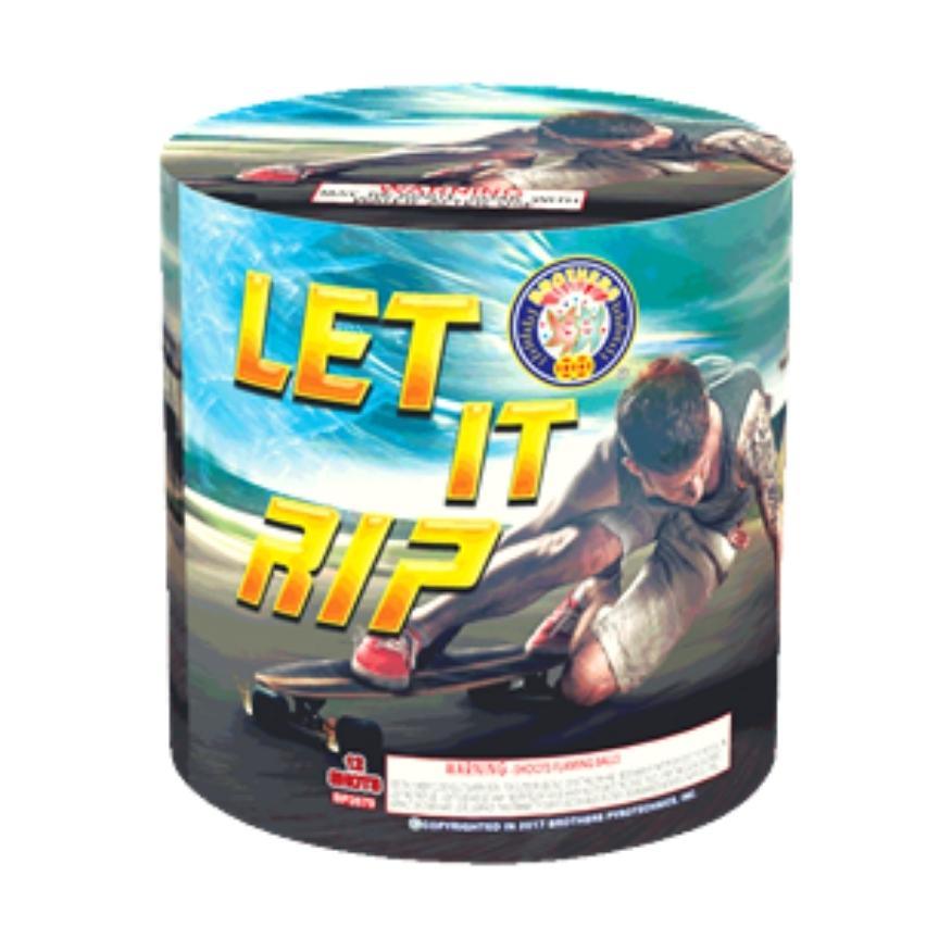 Let It Rip | 12 Shot Aerial Repeater by Brothers Pyrotechnics -Shop Online for Standard Cake at Elite Fireworks!