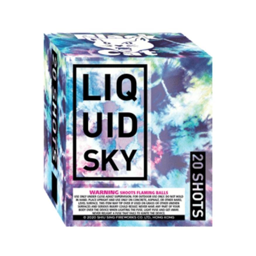 Liquid Sky | 20 Shot Aerial Repeater by Black Cat Fireworks -Shop Online for Standard Cake at Elite Fireworks!