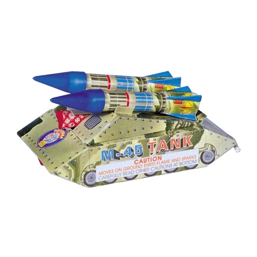 M-45 Tank | Toylike Paper-craft Tank Shape Ground Novelty by Brothers Pyrotechnics -Shop Online for Large Novelty at Elite Fireworks!